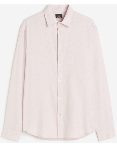 H&M Flanellhemd in Regular Fit - Pink