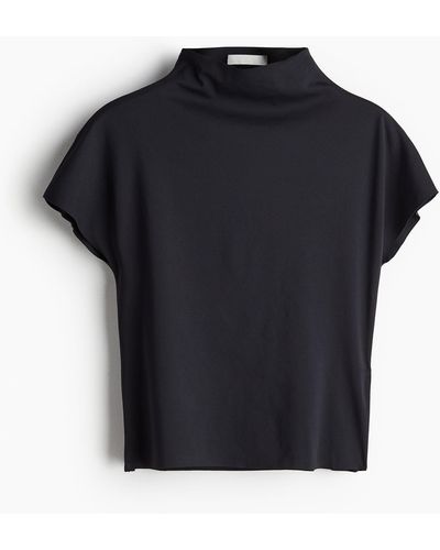 H&M Jerseyshirt mit Turtleneck - Blau