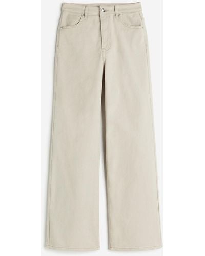 H&M Pantalon ample en twill - Neutre
