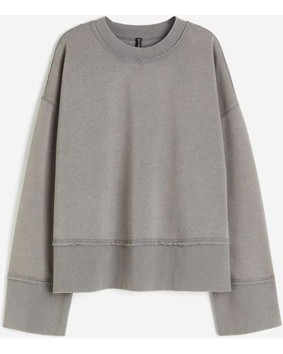 H&M Oversized Sweatshirt - Grau