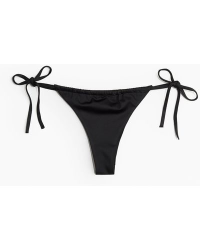 H&M Bikinitanga Met Strikbandjes - Zwart