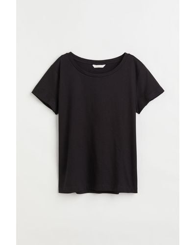 H&M Katoenen T-shirt - Zwart