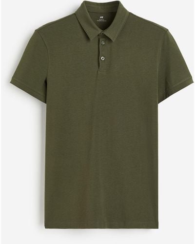 H&M Poloshirt in Slim Fit - Grün
