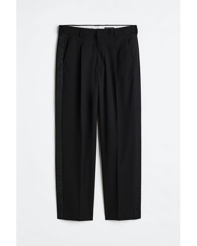 H&M Smokinghose Relaxed Fit - Schwarz