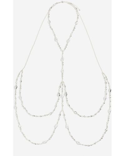 H&M Körperschmuck mit Perlen - Weiß