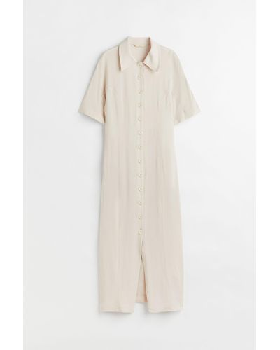 H&M Blusenkleid aus Seidenmischung - Natur