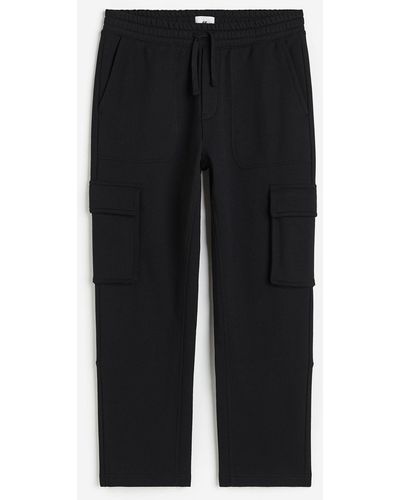 H&M Relaxed Fit Cargojoggers - Schwarz