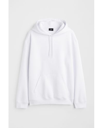 H&M Hoodie Relaxed Fit - Weiß