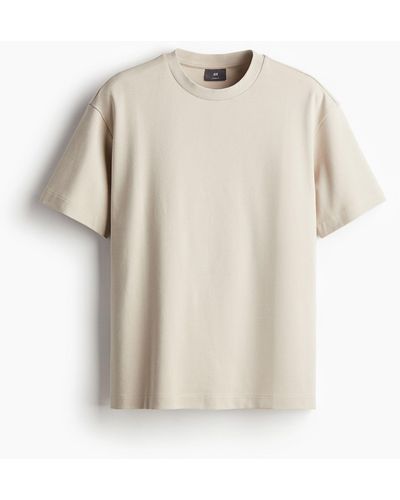 H&M T-Shirt in Loose Fit - Natur