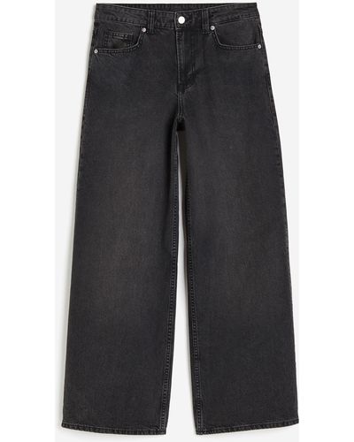 H&M Baggy Regular Jeans - Noir