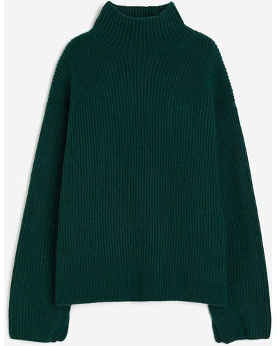 Groene store trui h&m