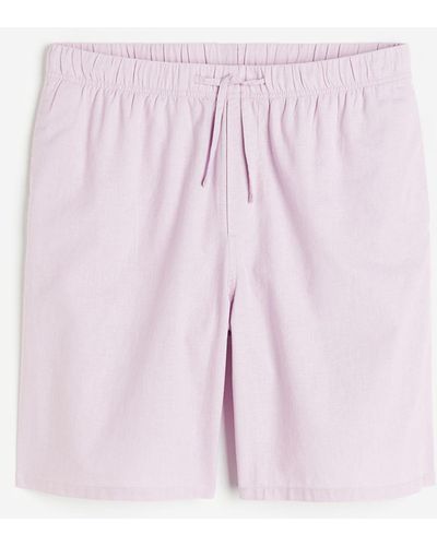 H&M Shorts aus Leinenmix Relaxed Fit - Pink