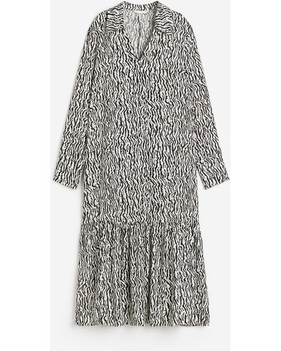 H&M Kleid mit Kragen - Grau