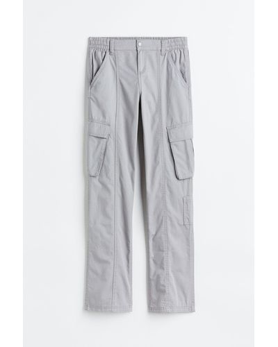 H&M Cargohose aus Canvas - Grau