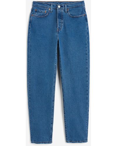 H&M 501 Original Cropped Jeans - Blau