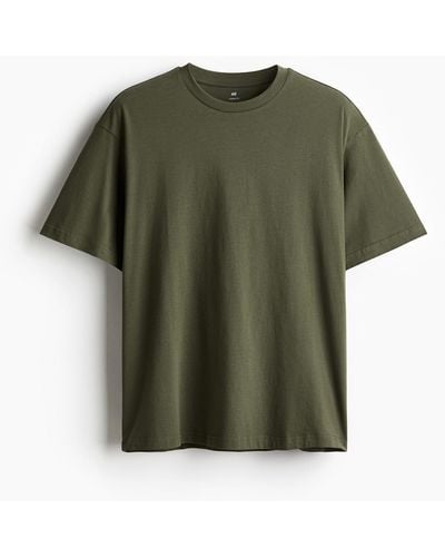 H&M T-Shirt in Loose Fit - Grün