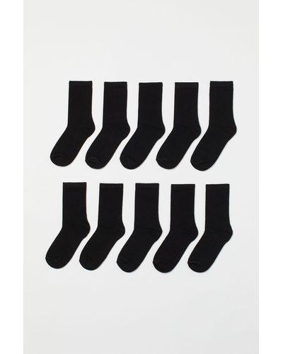 H&M 10 Paar Sokken - Zwart