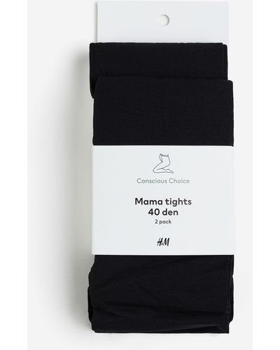 H&M MAMA Lot de 2 collants 40d - Noir