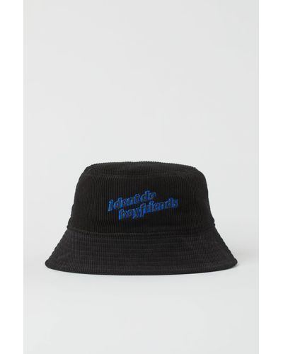 H&M Bucket Hat aus Cord - Schwarz