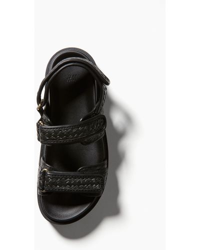 H&M Gevlochten Sandalen - Zwart