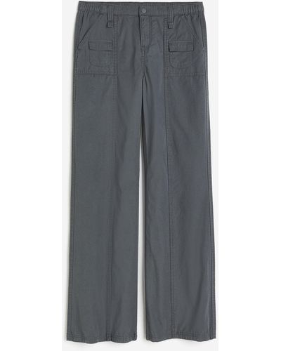 H&M Pantalon cargo en toile - Gris