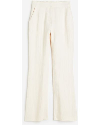 H&M Ausgestellte Hose aus Viskose - Weiß