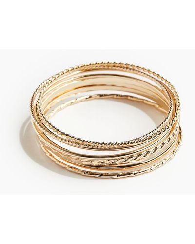 H&M Lot de 8 bracelets rigides - Blanc