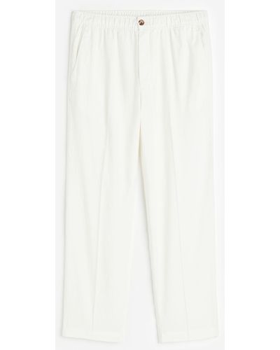 H&M Hose aus Leinenmix Regular Fit - Weiß