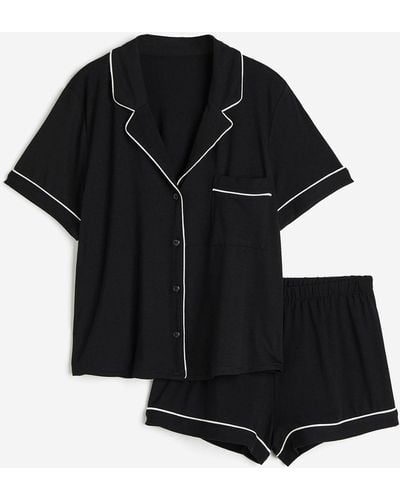 H&M Chemise et short de pyjama - Noir