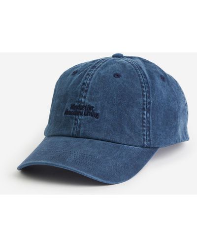 H&M Baumwollcap mit Stickerei - Blau