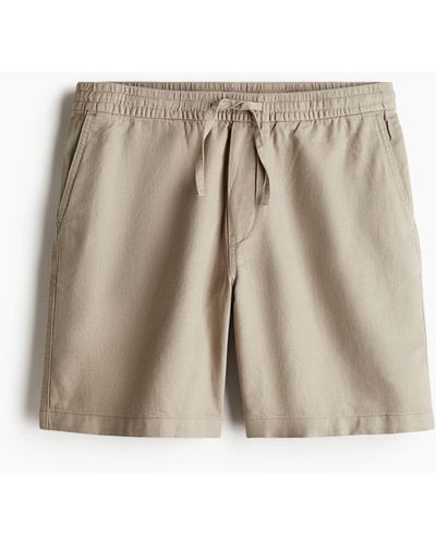 H&M Shorts aus Leinenmix in Relaxed Fit - Natur