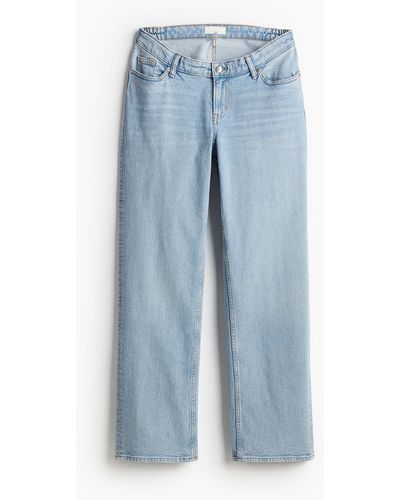 H&M MAMA Wide Low Jeans Before & After - Bleu
