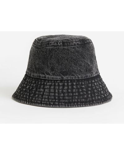 H&M Bucket Hat aus Denim - Schwarz