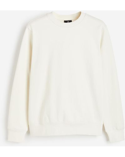 H&M Sweatshirt in Regular Fit - Weiß
