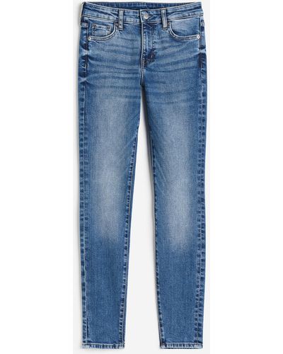 H&M Skinny Regular Ankle Jeans - Blauw