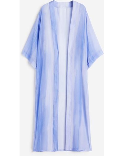 H&M Robe de plage en mousseline - Bleu