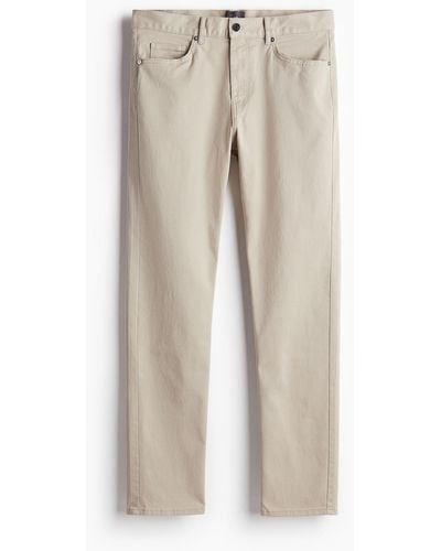 H&M Pantalon Slim Fit en twill de coton - Neutre