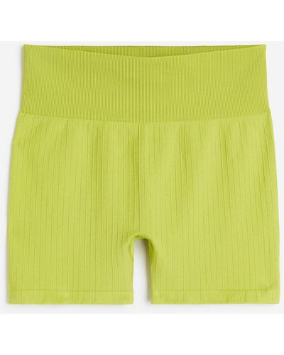 H&M DryMove Seamless Hotpants - Gelb