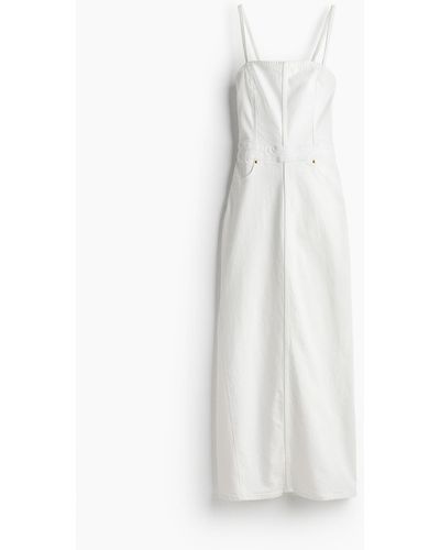 H&M Rückenfreies Jeanskleid - Weiß