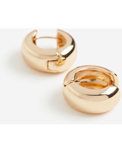 H&M Runde Ohrringe mit Schnappverschluss - Mettallic