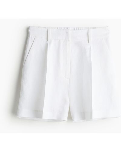 H&M Short Van Linnenmix - Wit