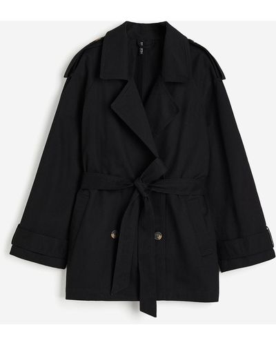 H&M Trench-coat court - Noir