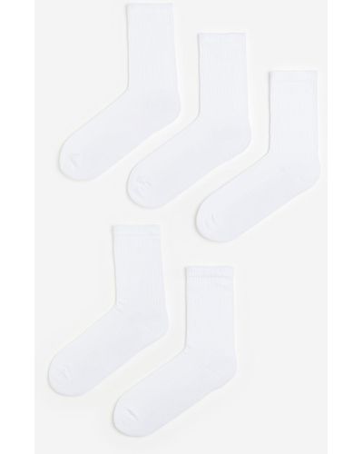 H&M Lot de 5 paires de chaussettes - Blanc