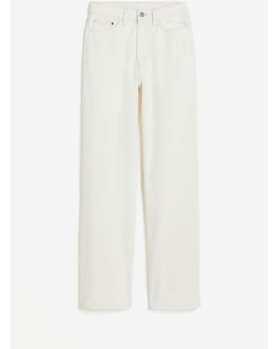 H&M Wide Ultra High Jeans - Wit