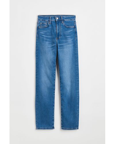 H&M True To You Slim High Jeans - Blau