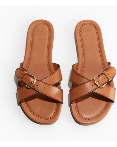 H&M Buckle-detail sandals - Marron
