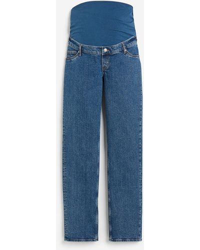 H&M Mama Straight High Jeans - Blauw