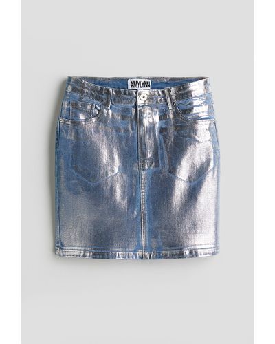 H&M Soho Mini Skirt - Blau