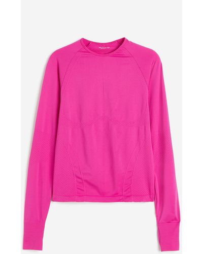 H&M DryMove Sportshirt Seamless - Pink