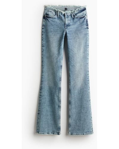 H&M Flared Low Jeans - Blauw